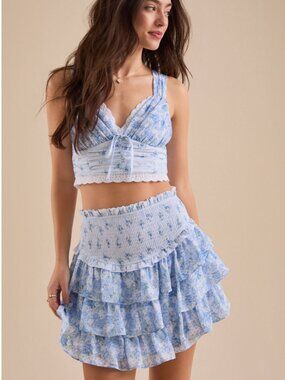 ARULA****TOP IS A 1X, BOTTOM IS 2X****Arula 2PC Cropped Tank  and Mini Skirt Set